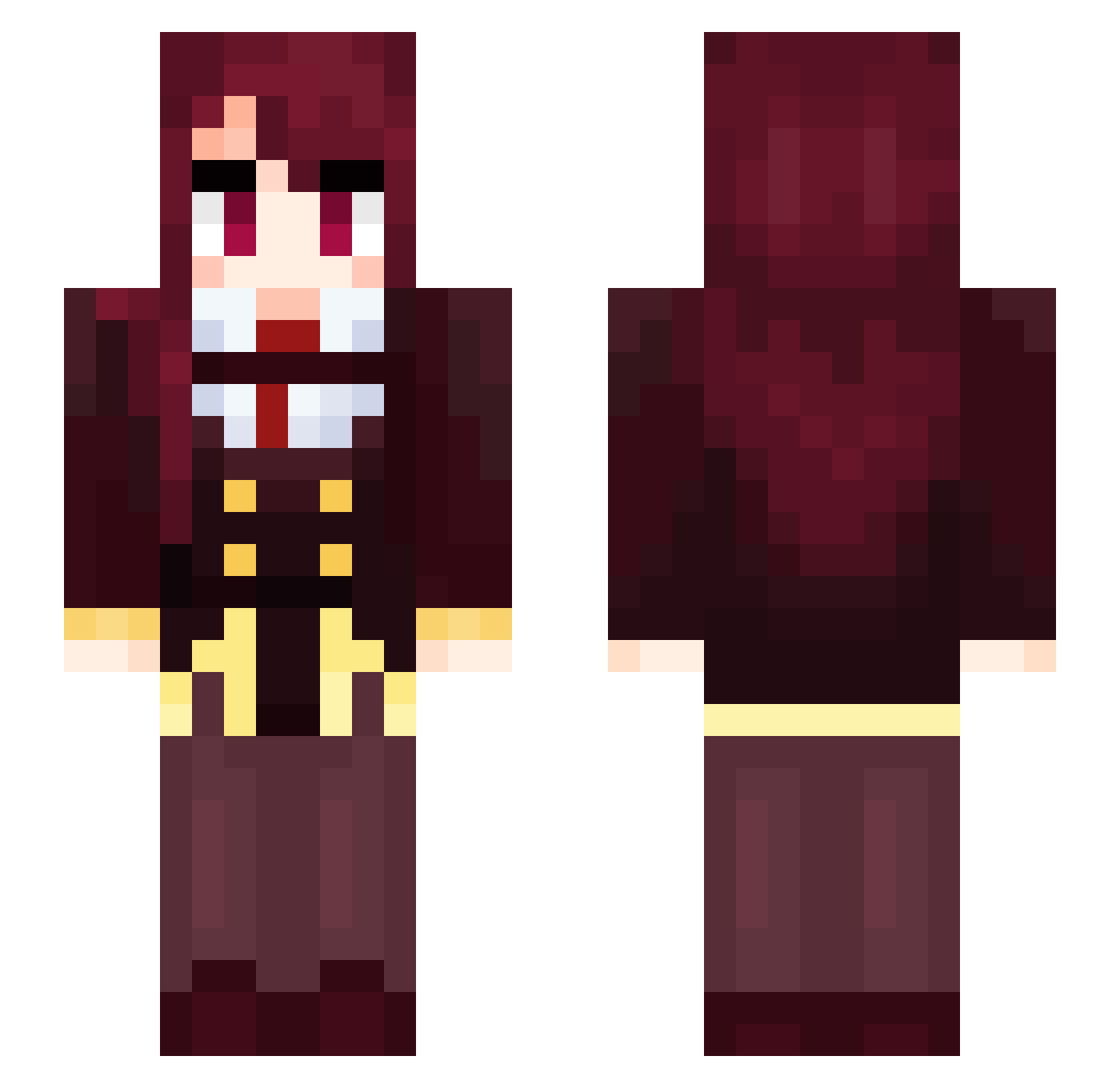 Soccccc Minecraft skin, front and back view