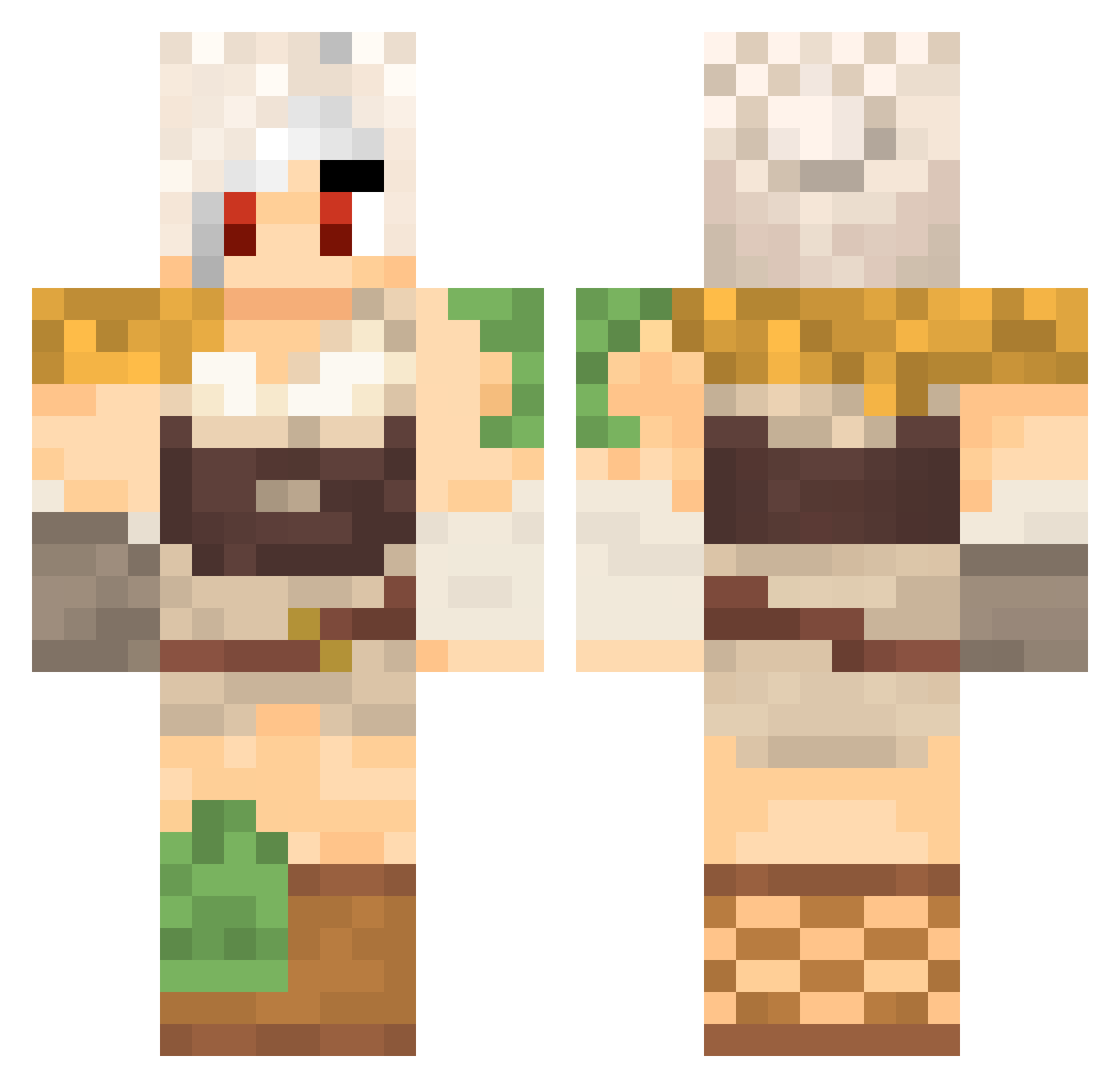 maycao Minecraft skin, front and back view