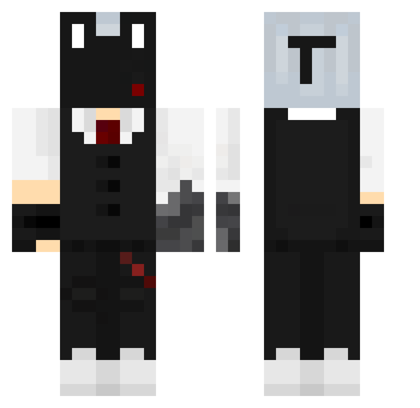 Z_TrA Minecraft skin, front and back view