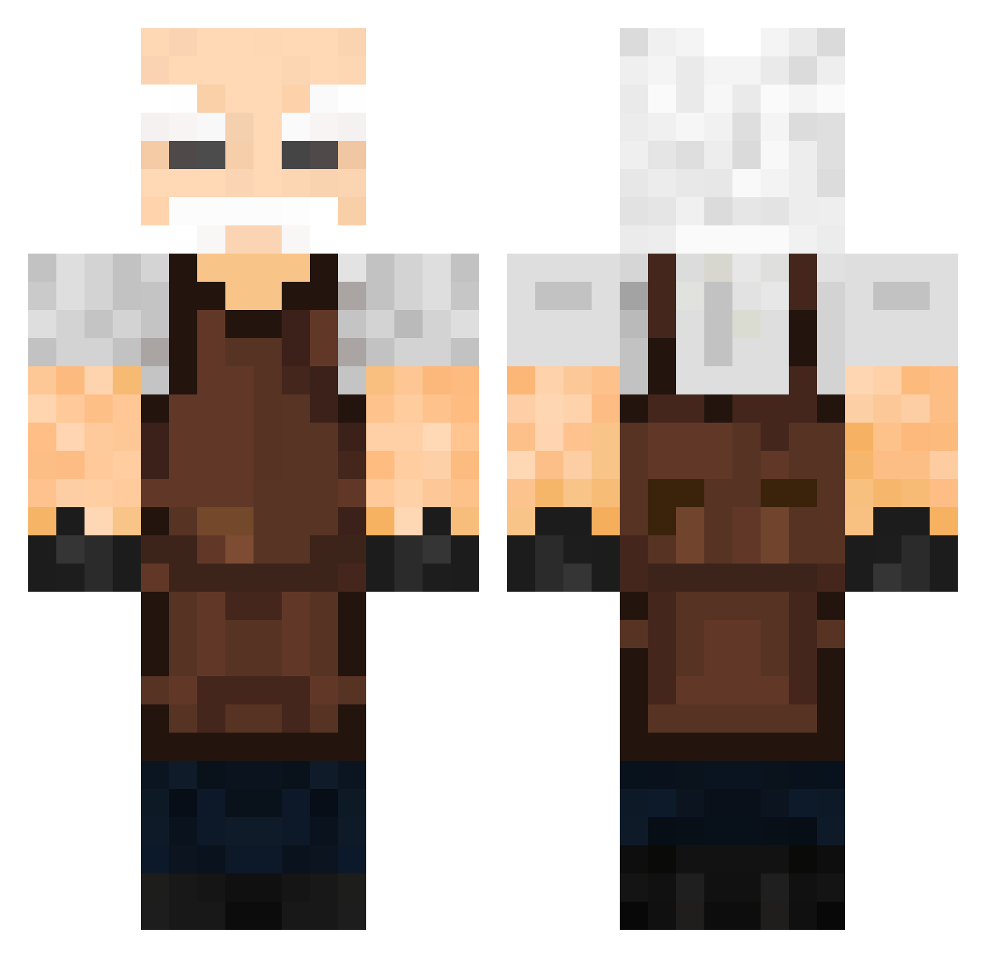 KIeven Minecraft skin, front and back view