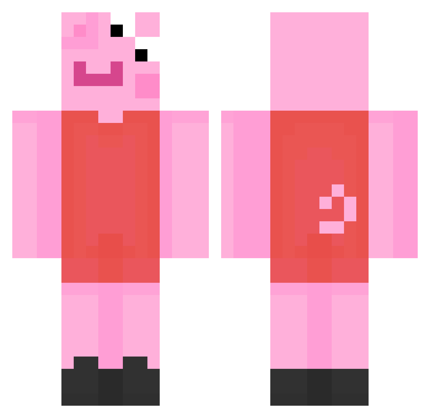 FlowiZzz Minecraft skin, front and back view