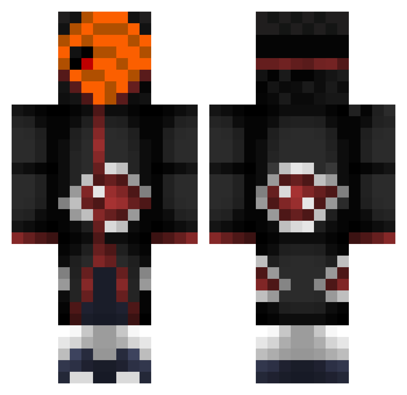_Menace_ Minecraft skin, front and back view