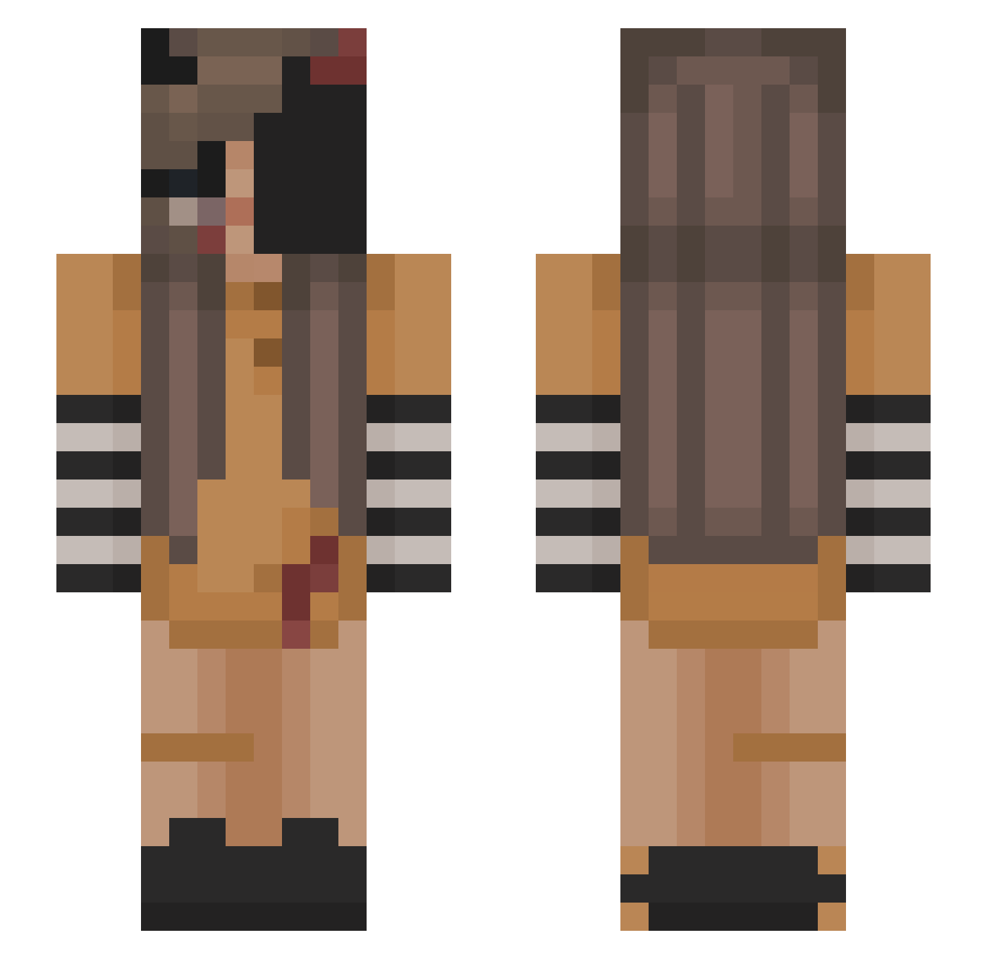 Tiipsy_ Minecraft skin, front and back view