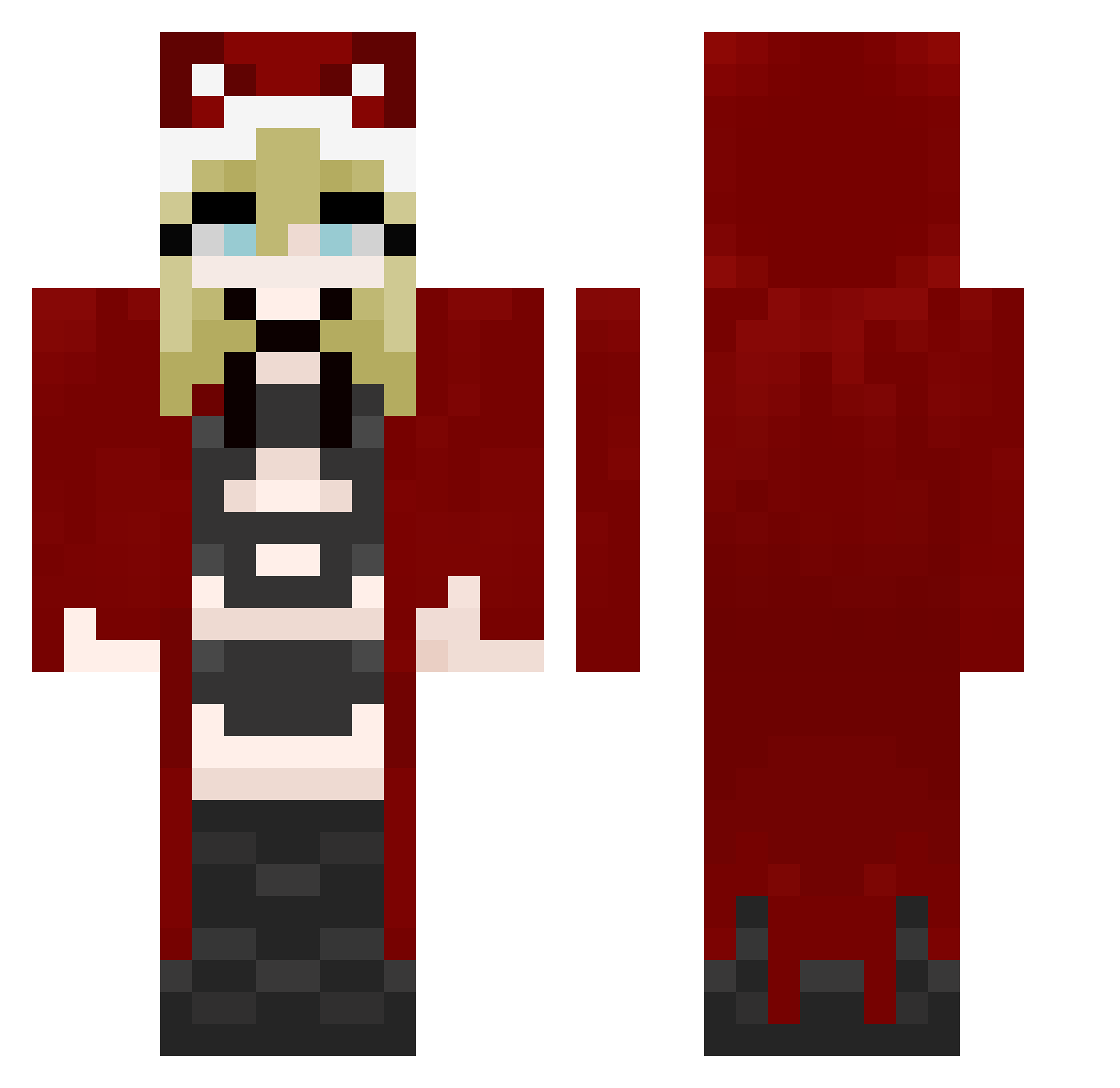 klemenza67 Minecraft skin, front and back view
