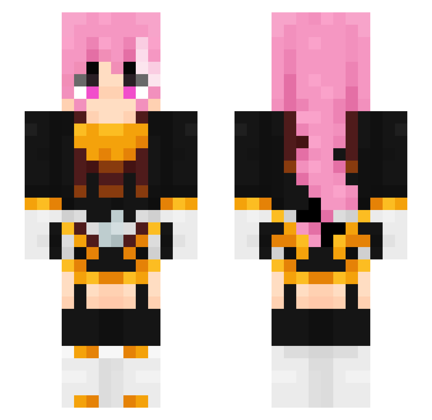 ka101 Minecraft skin, front and back view