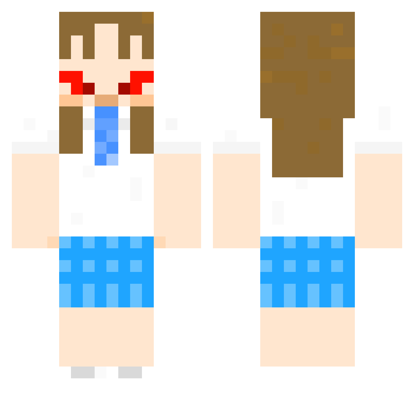 bacdo Minecraft skin, front and back view