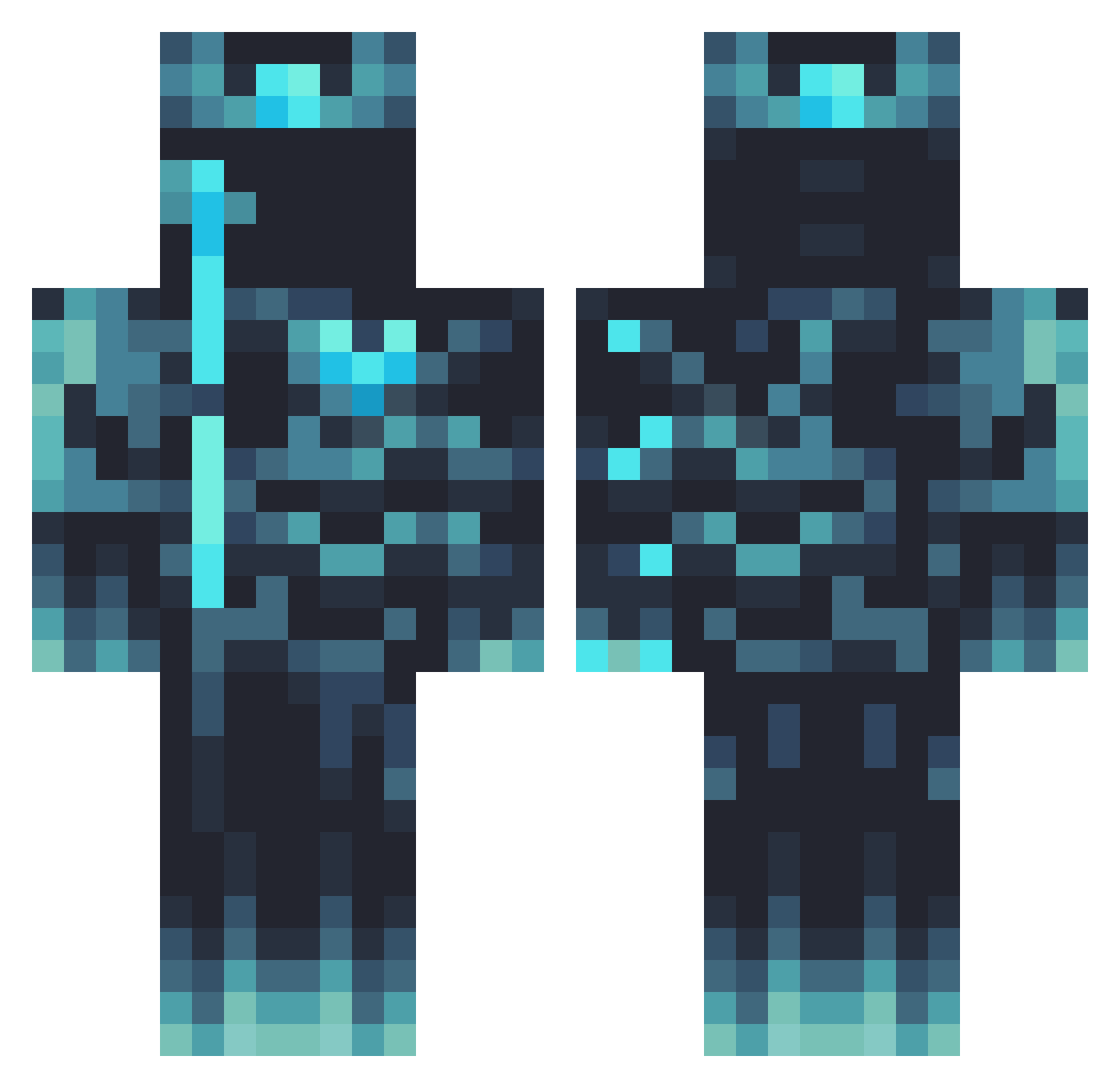 SizArts Minecraft skin, front and back view