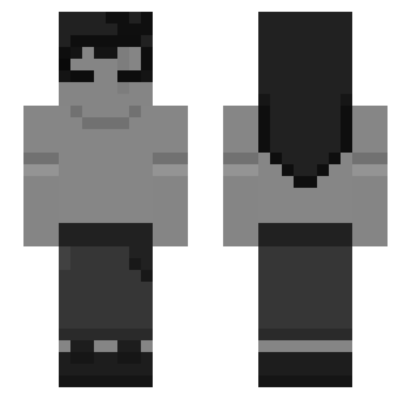 tee2157790172 Minecraft skin, front and back view