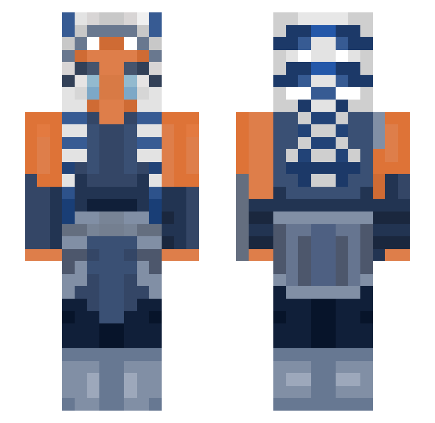 Grogu3311 Minecraft skin, front and back view