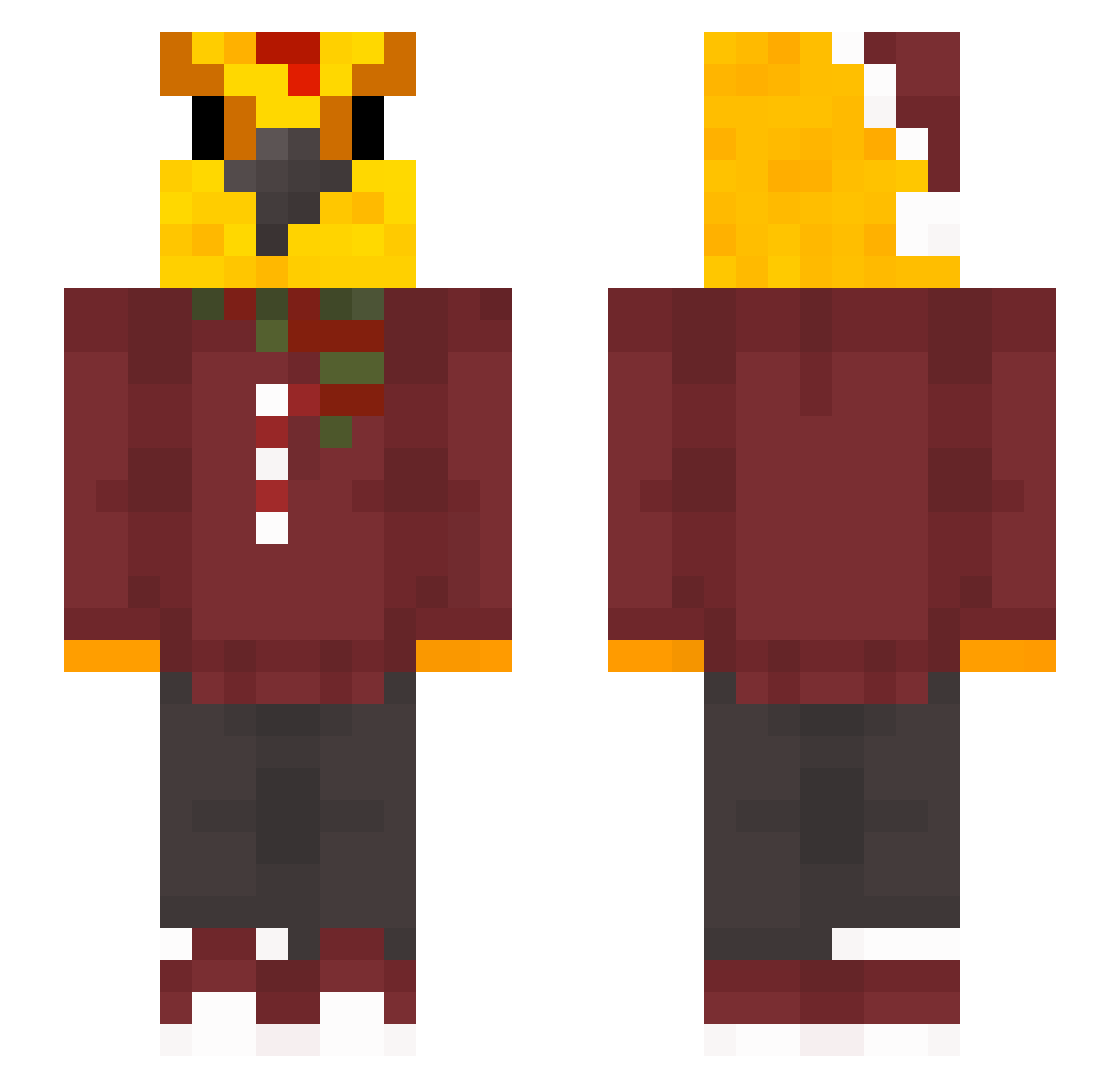 moon_1217 Minecraft skin, front and back view
