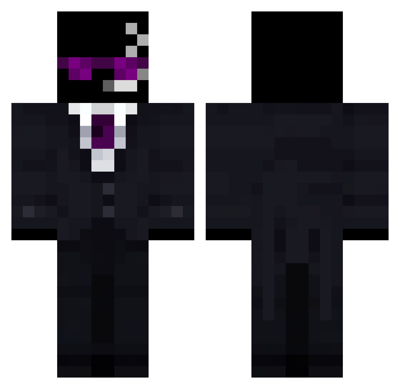 Toast1654 Minecraft skin, front and back view