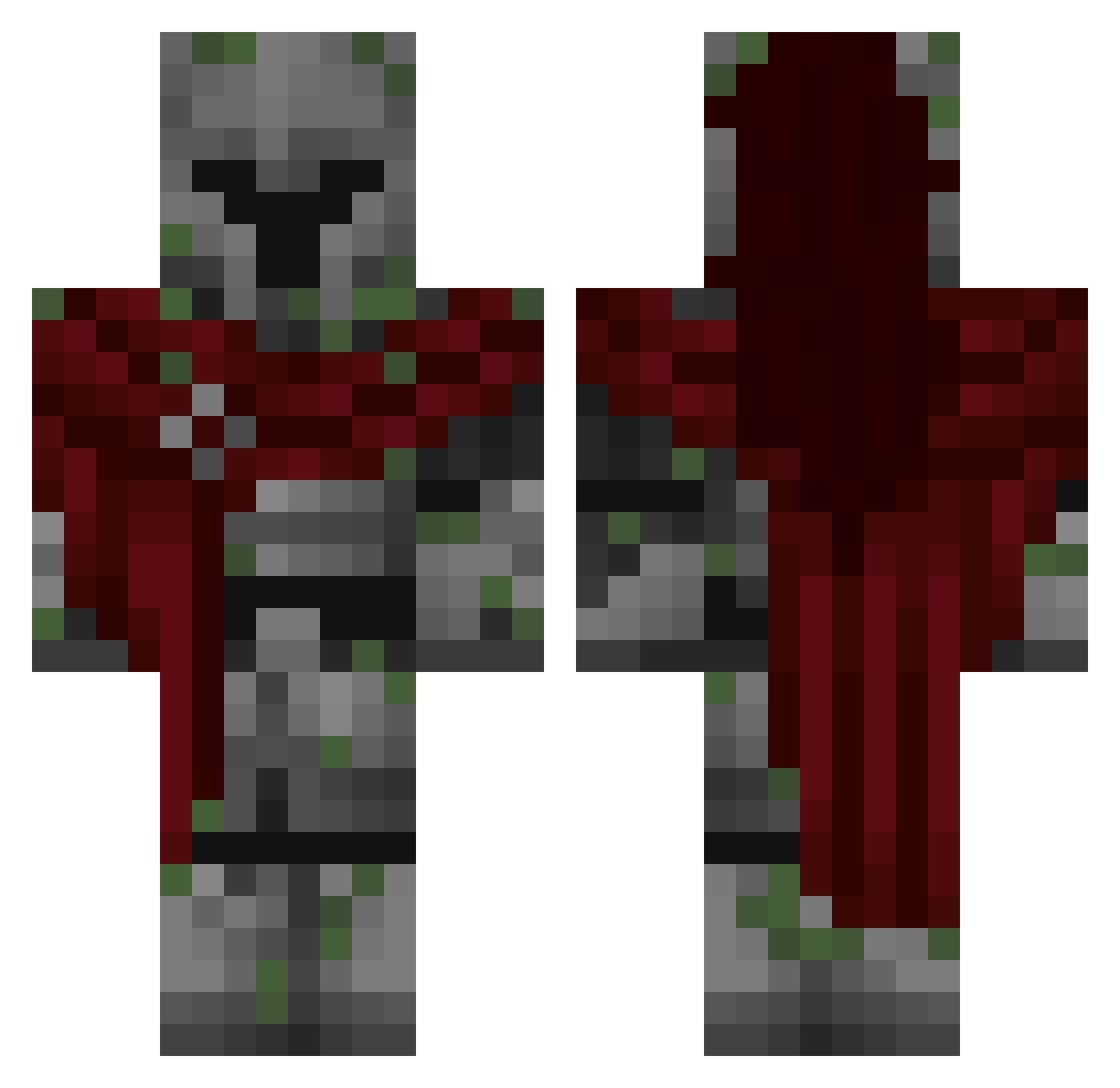 Whaleray1129 Minecraft skin, front and back view