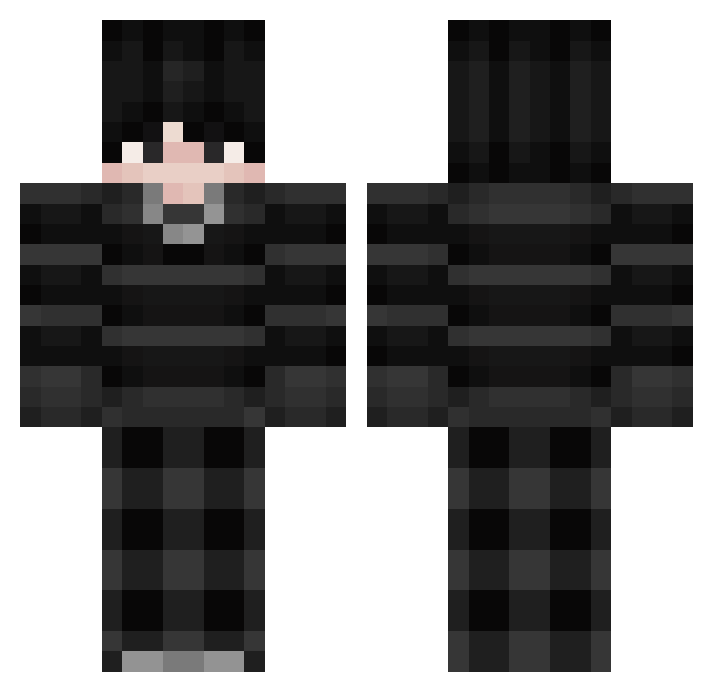 kaiflames Minecraft skin, front and back view