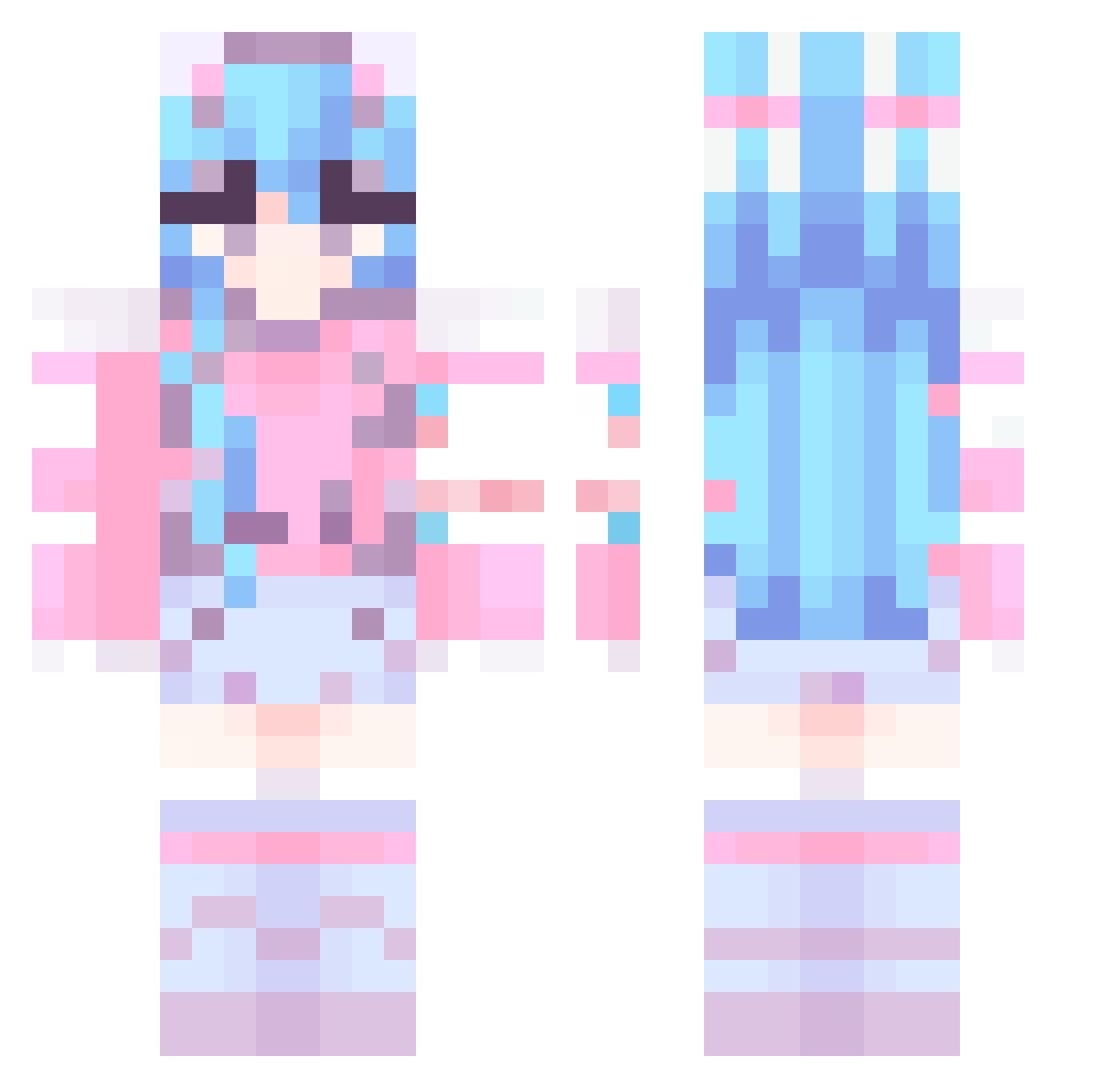 lastwalker Minecraft skin, front and back view