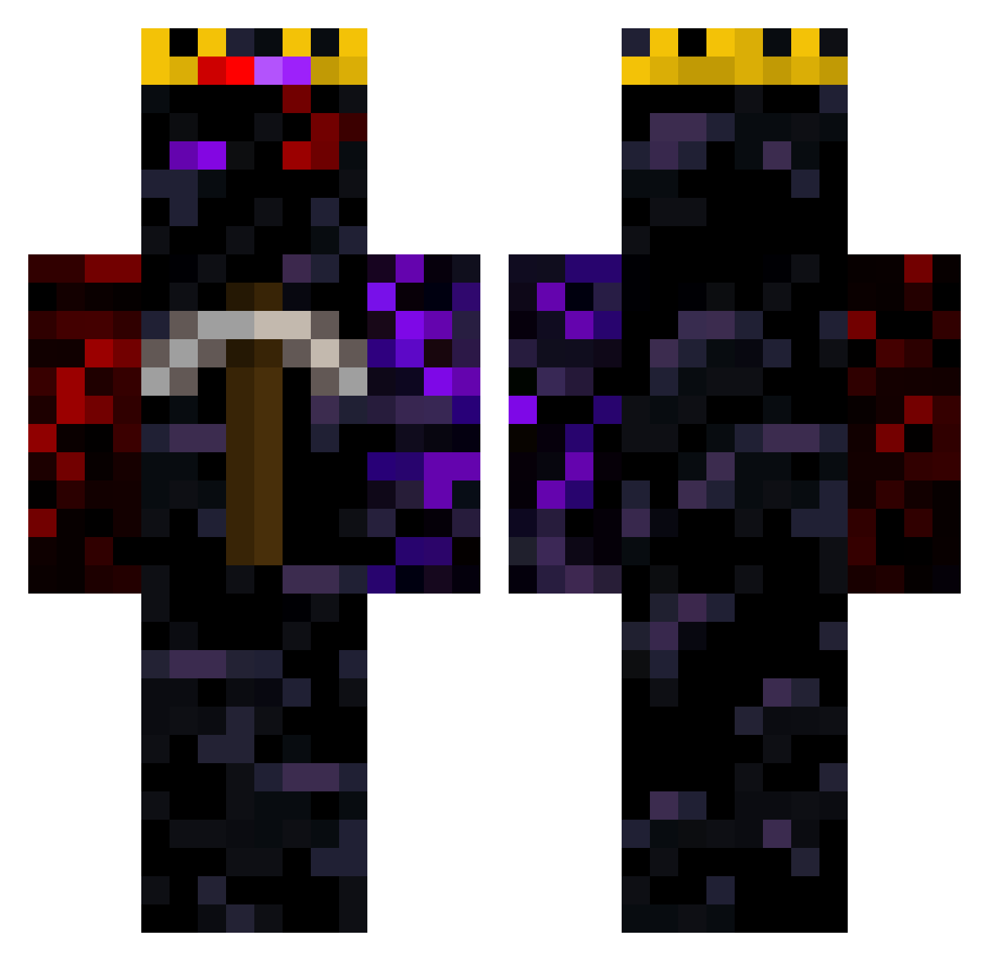 SAT4NIN0_16 Minecraft skin, front and back view