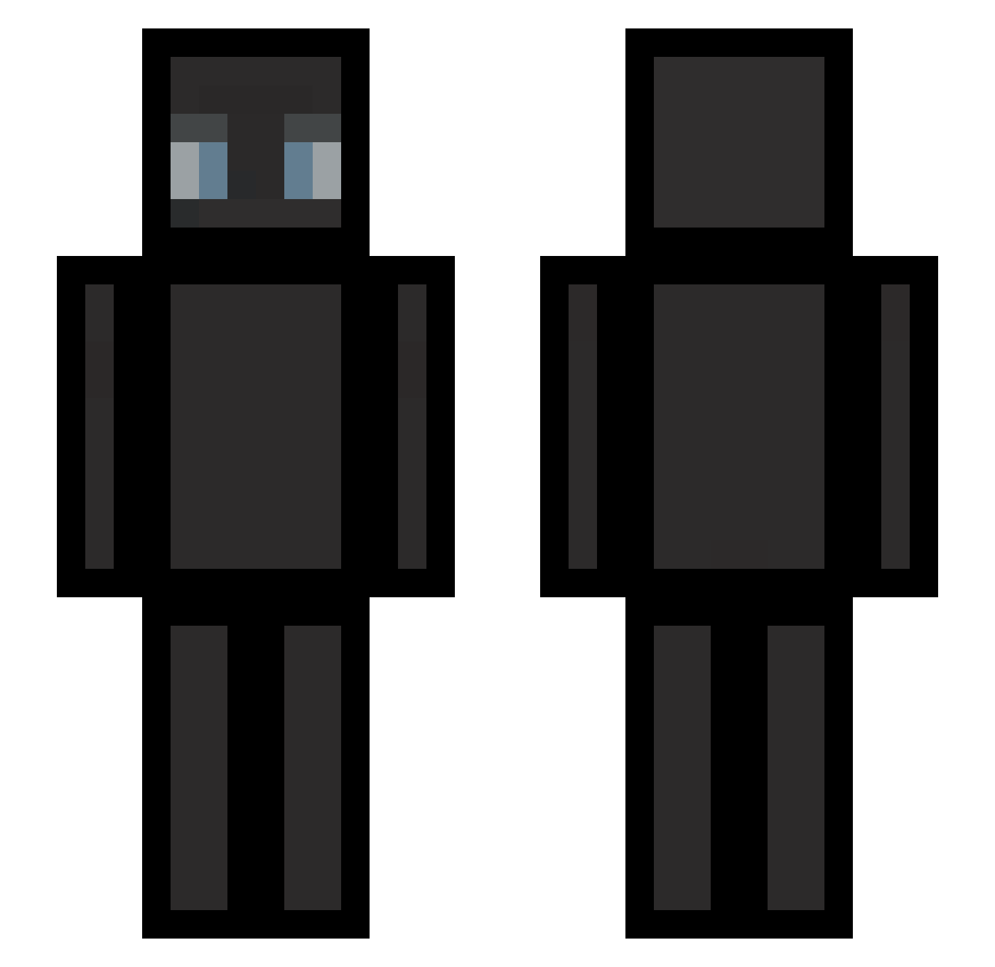 2468qwe Minecraft skin, front and back view