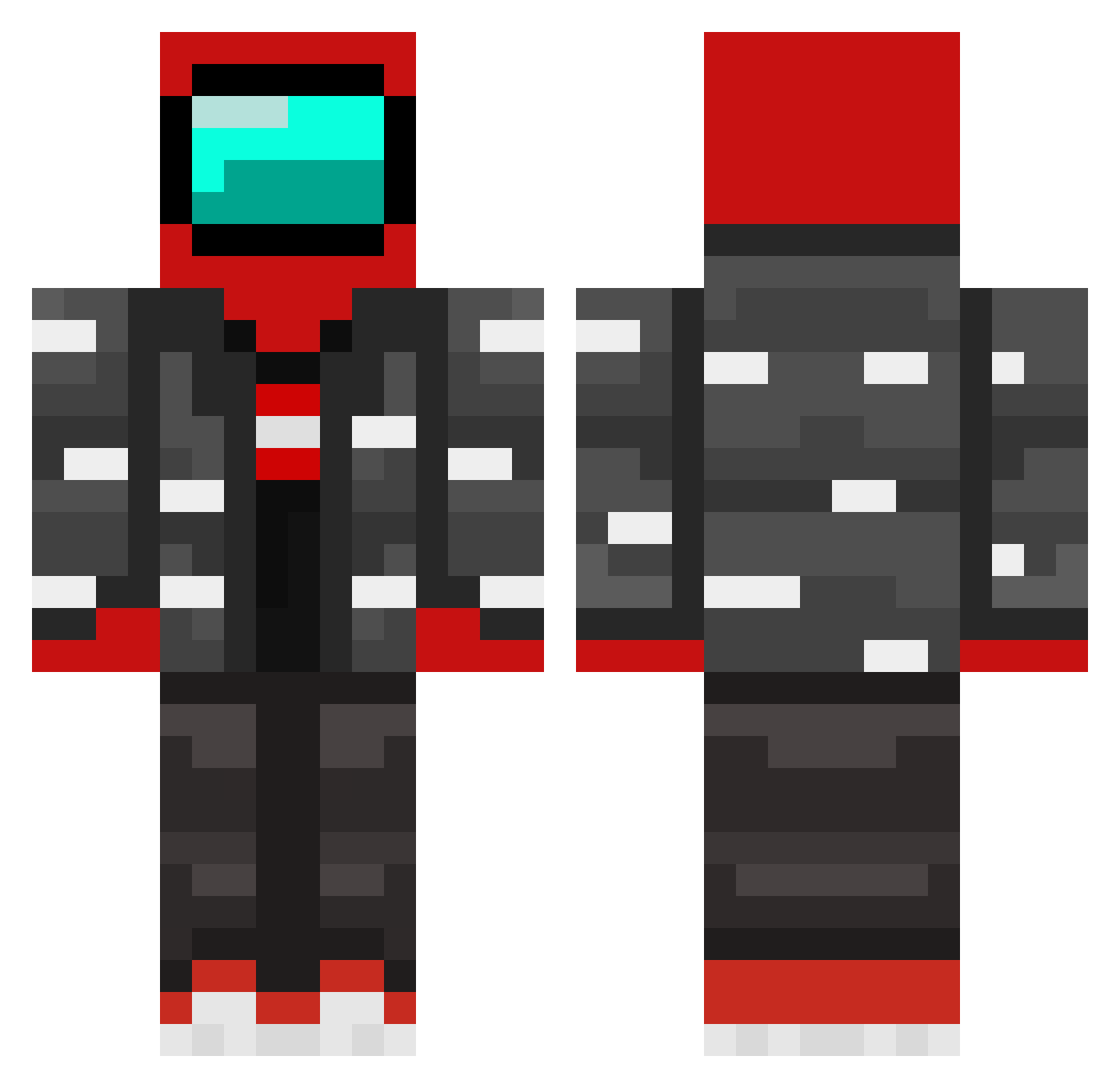 PapaSkuat Minecraft skin, front and back view