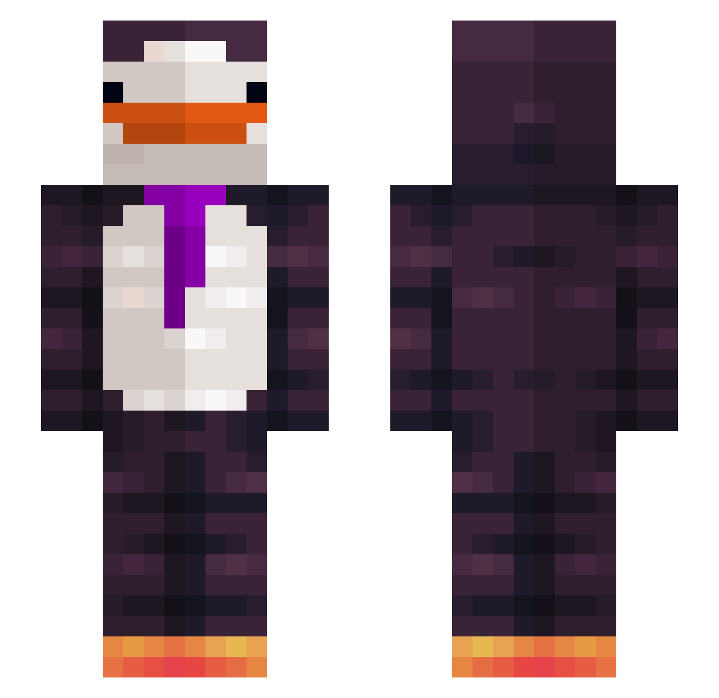 OwO_taken Minecraft skin, front and back view