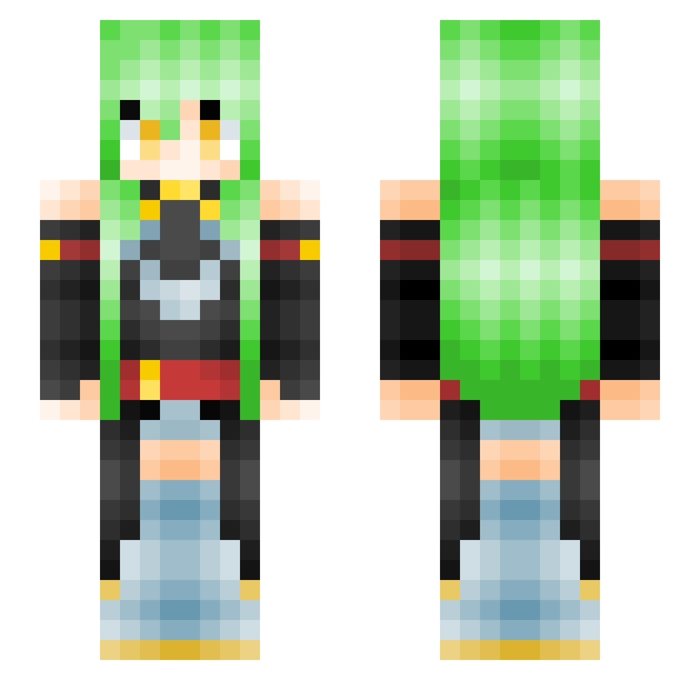 despondently Minecraft skin, front and back view