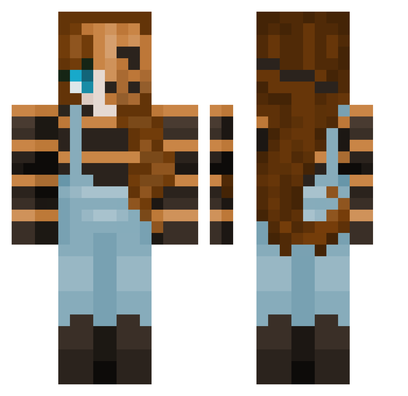 Knd270 Minecraft skin, front and back view