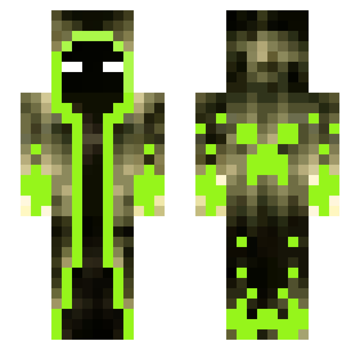Arcus3378 Minecraft skin, front and back view