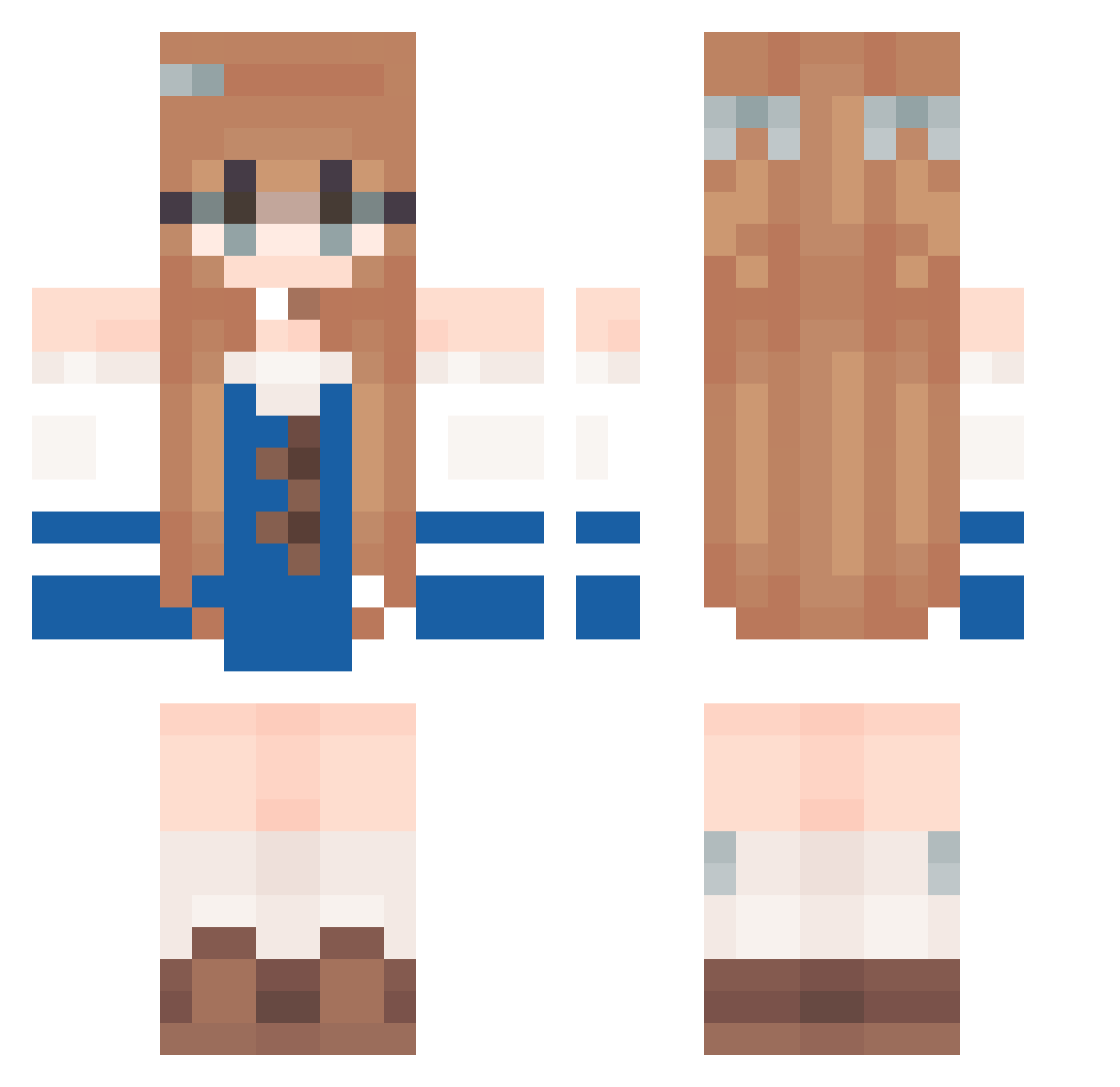 ISOROLLI Minecraft skin, front and back view
