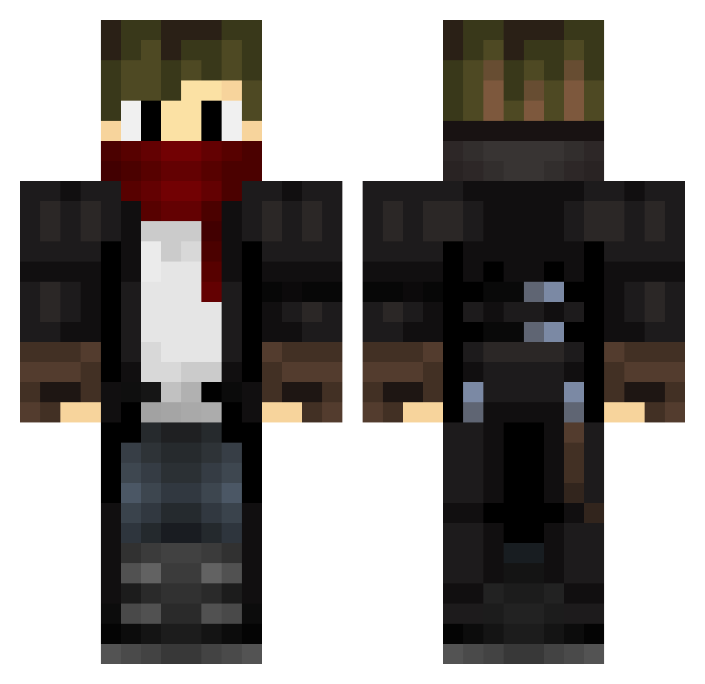 Titan_CZ Minecraft skin, front and back view