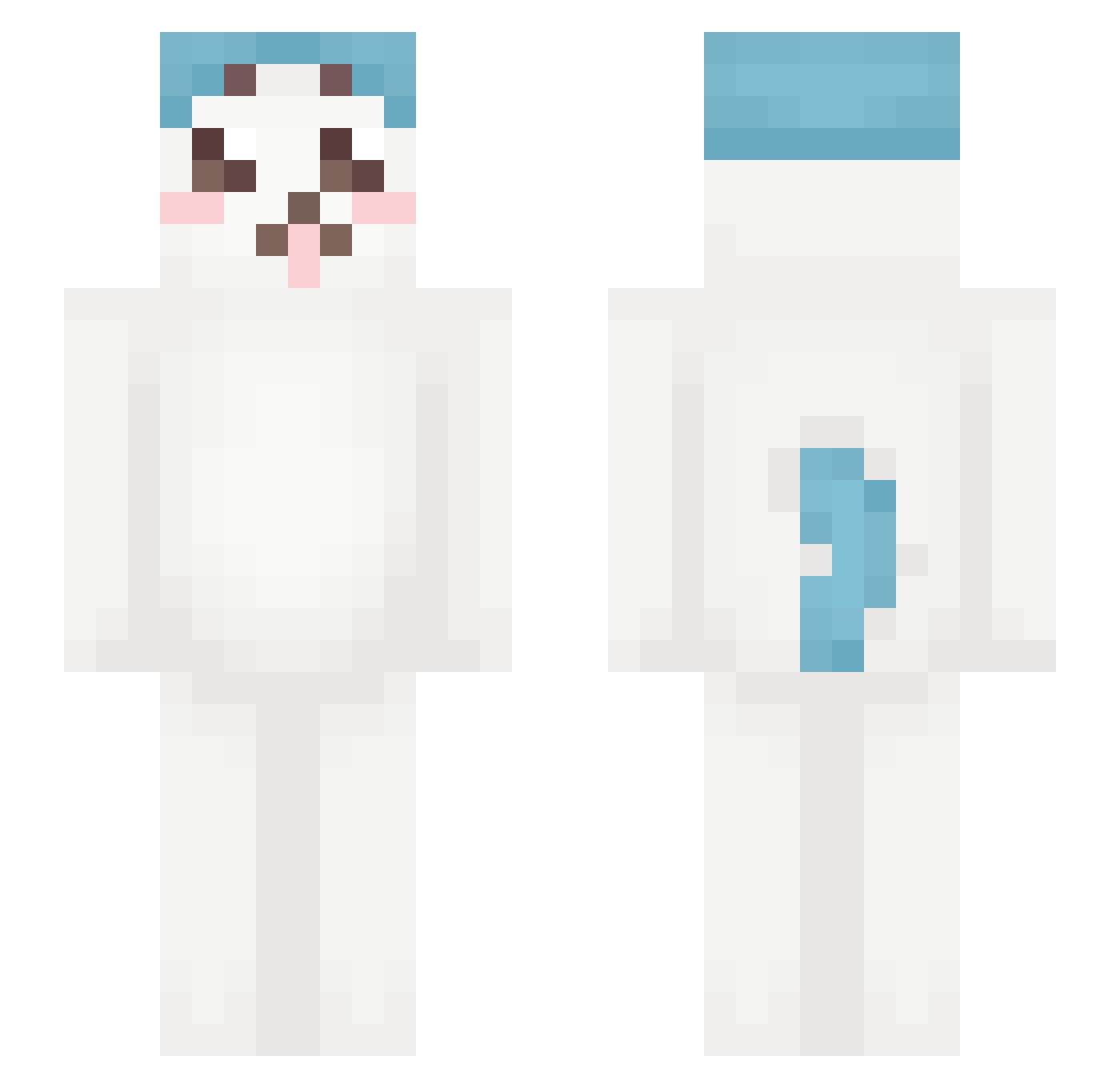 suwio Minecraft skin, front and back view