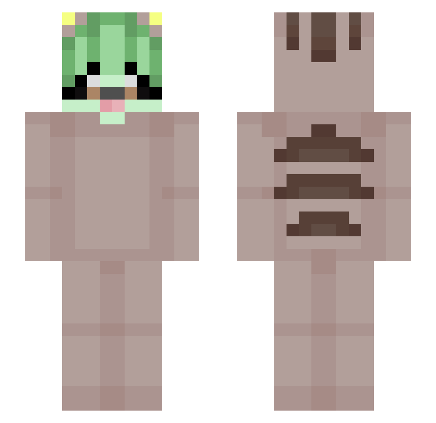 ManolOwOs Minecraft skin, front and back view