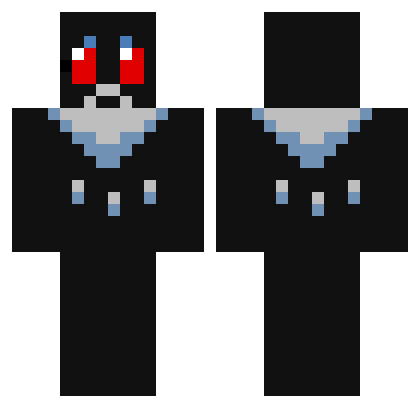 cestulsa2 Minecraft skin, front and back view