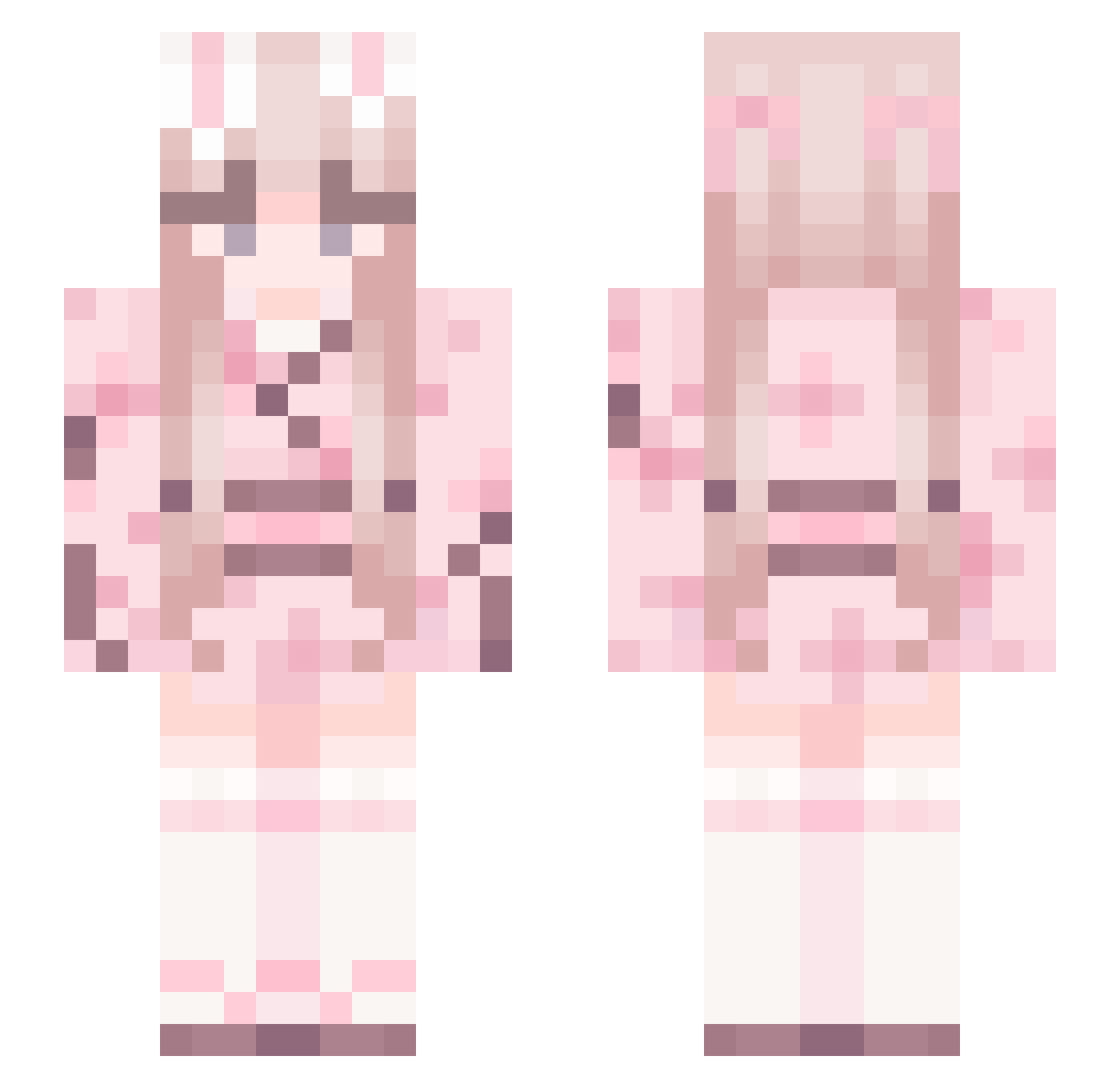 jazyie Minecraft skin, front and back view