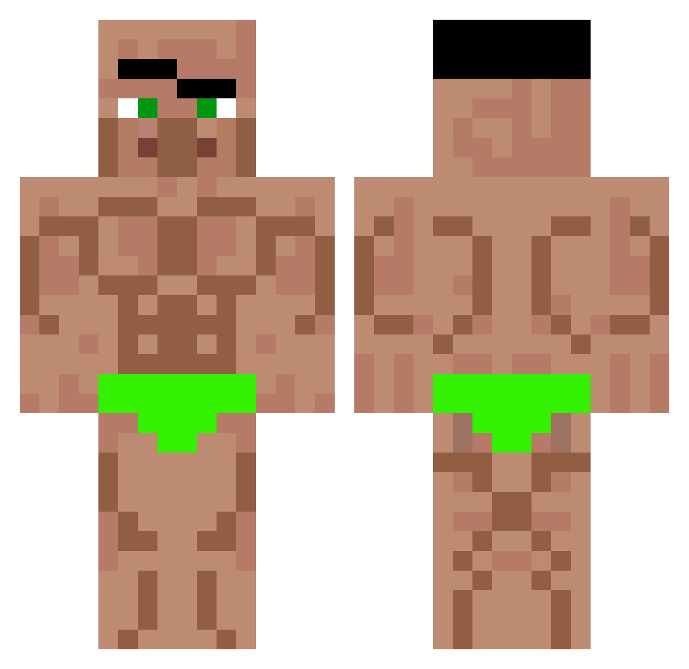 Askviking Minecraft skin, front and back view