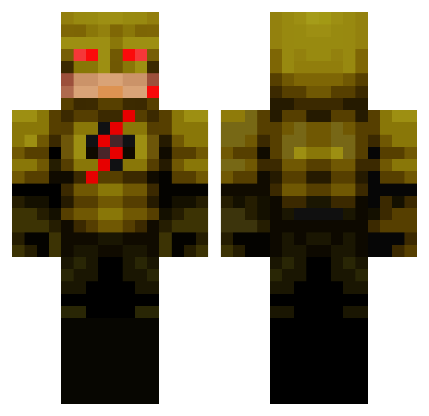 Sky_Star_Foula Minecraft skin, front and back view