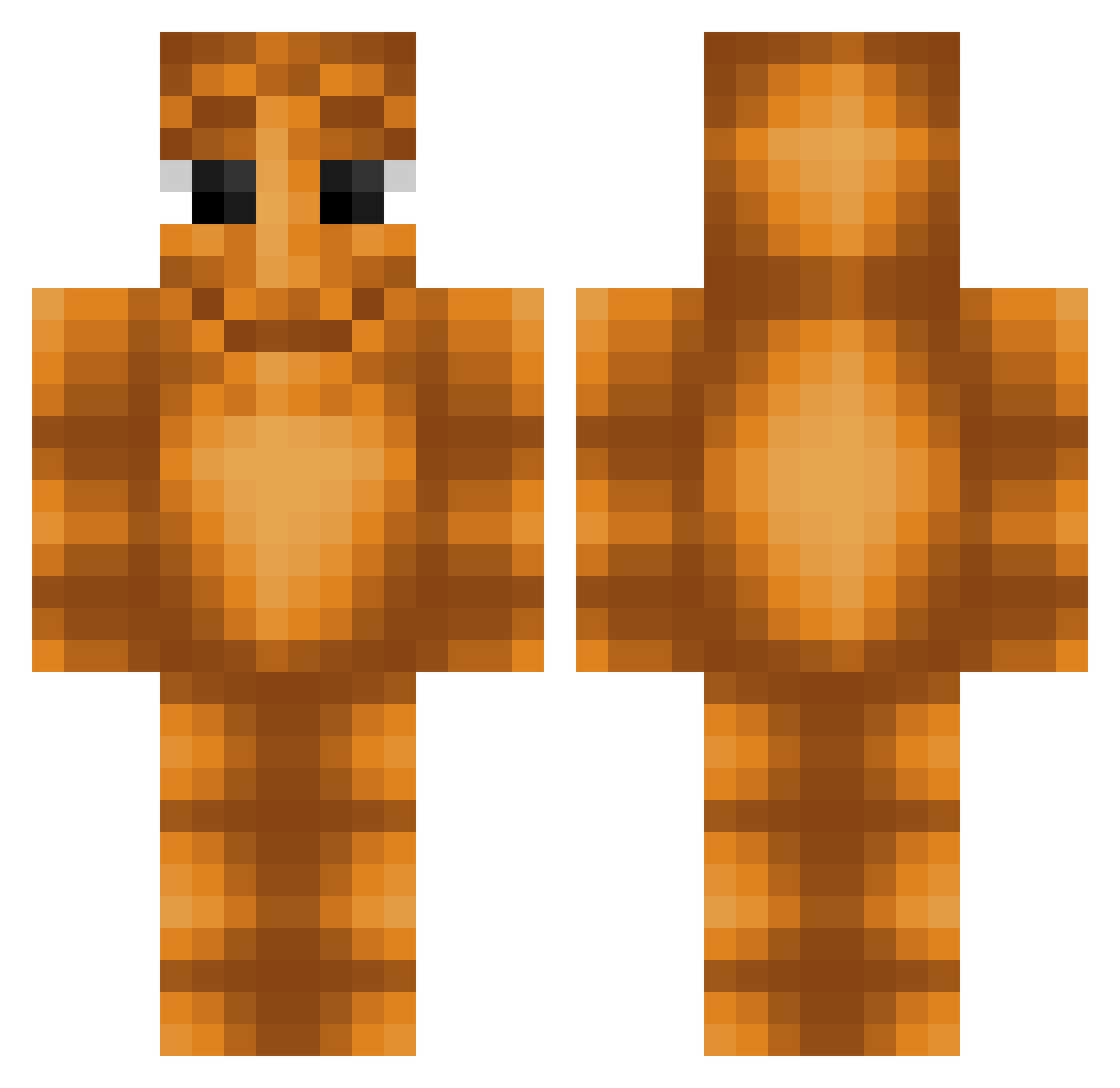 tailokk Minecraft skin, front and back view