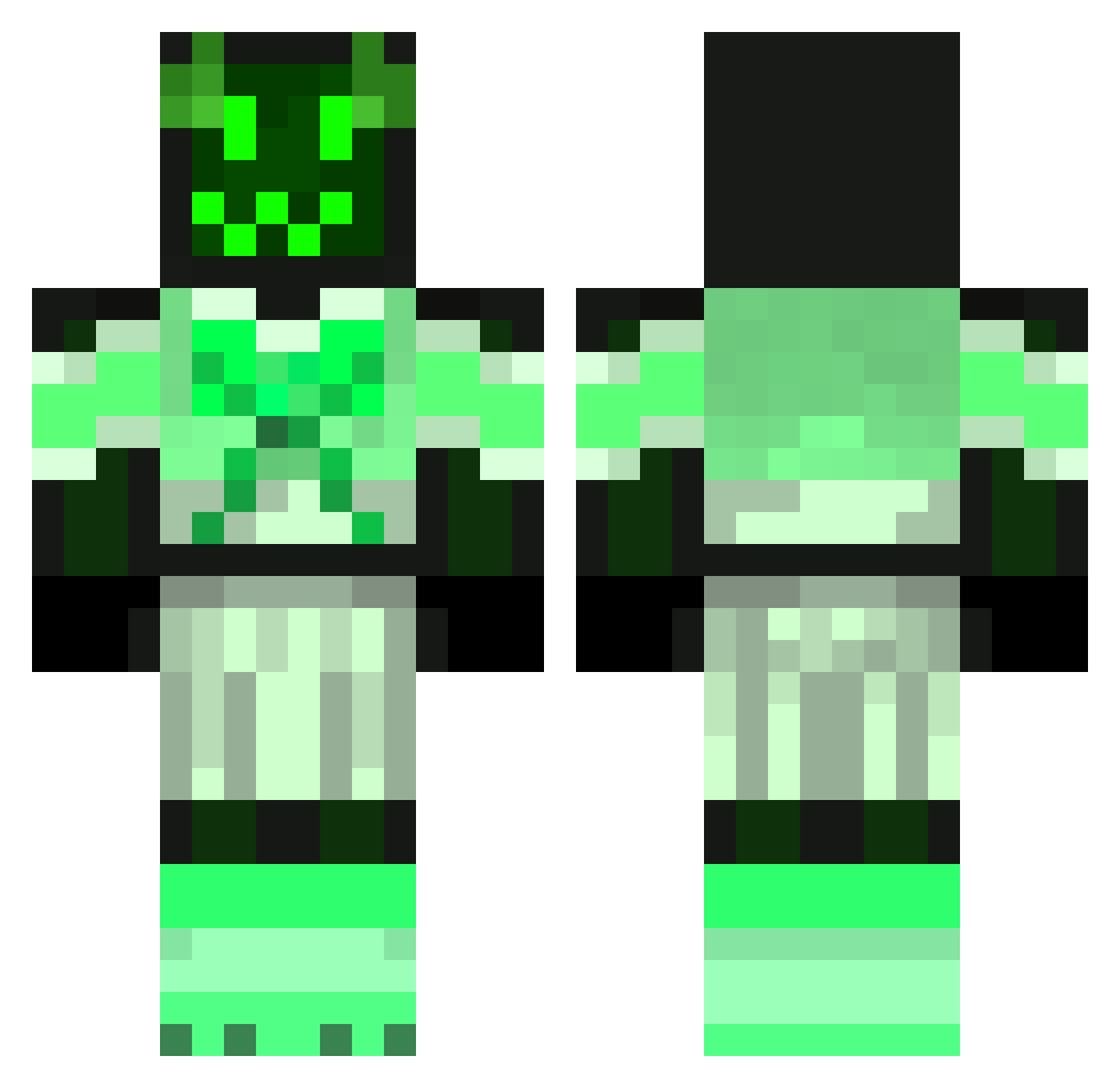 Dev_Chillin Minecraft skin, front and back view