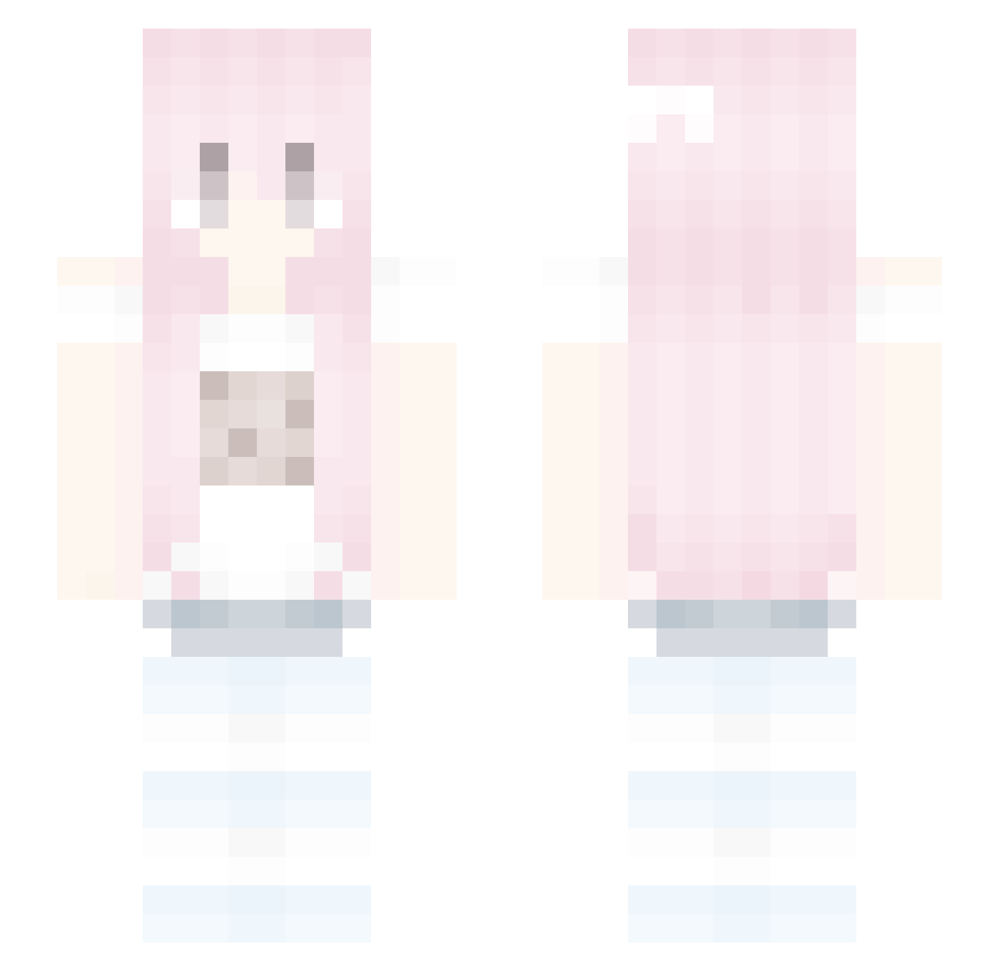 xbb Minecraft skin, front and back view