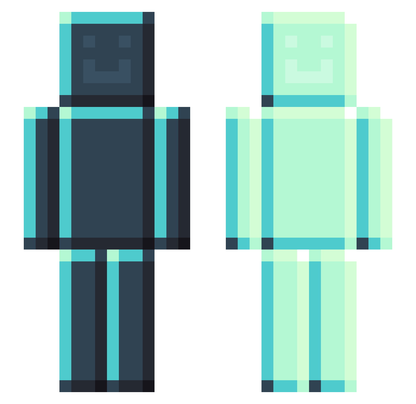 superanks364 Minecraft skin, front and back view