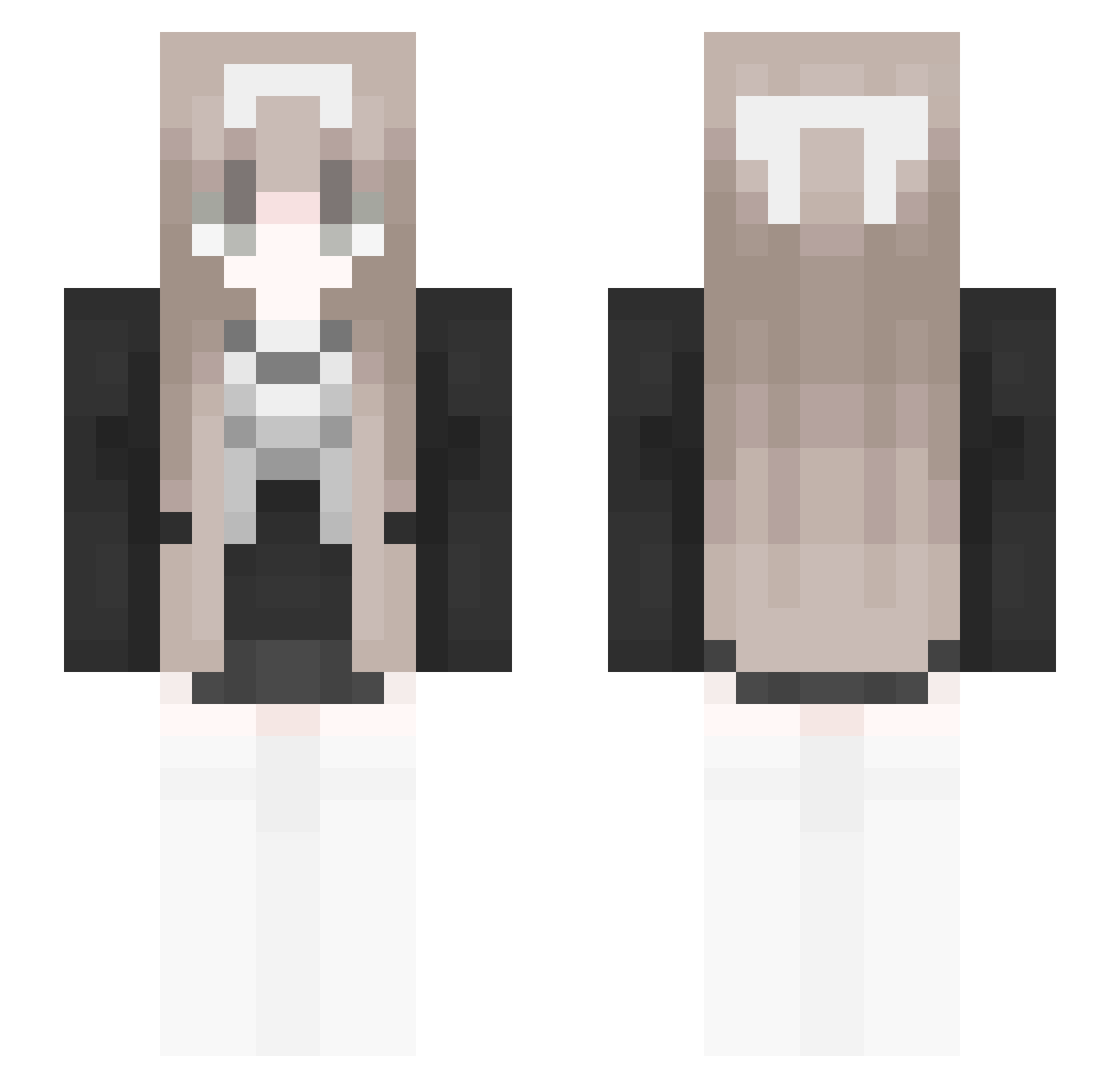 HanceyMica Minecraft skin, front and back view