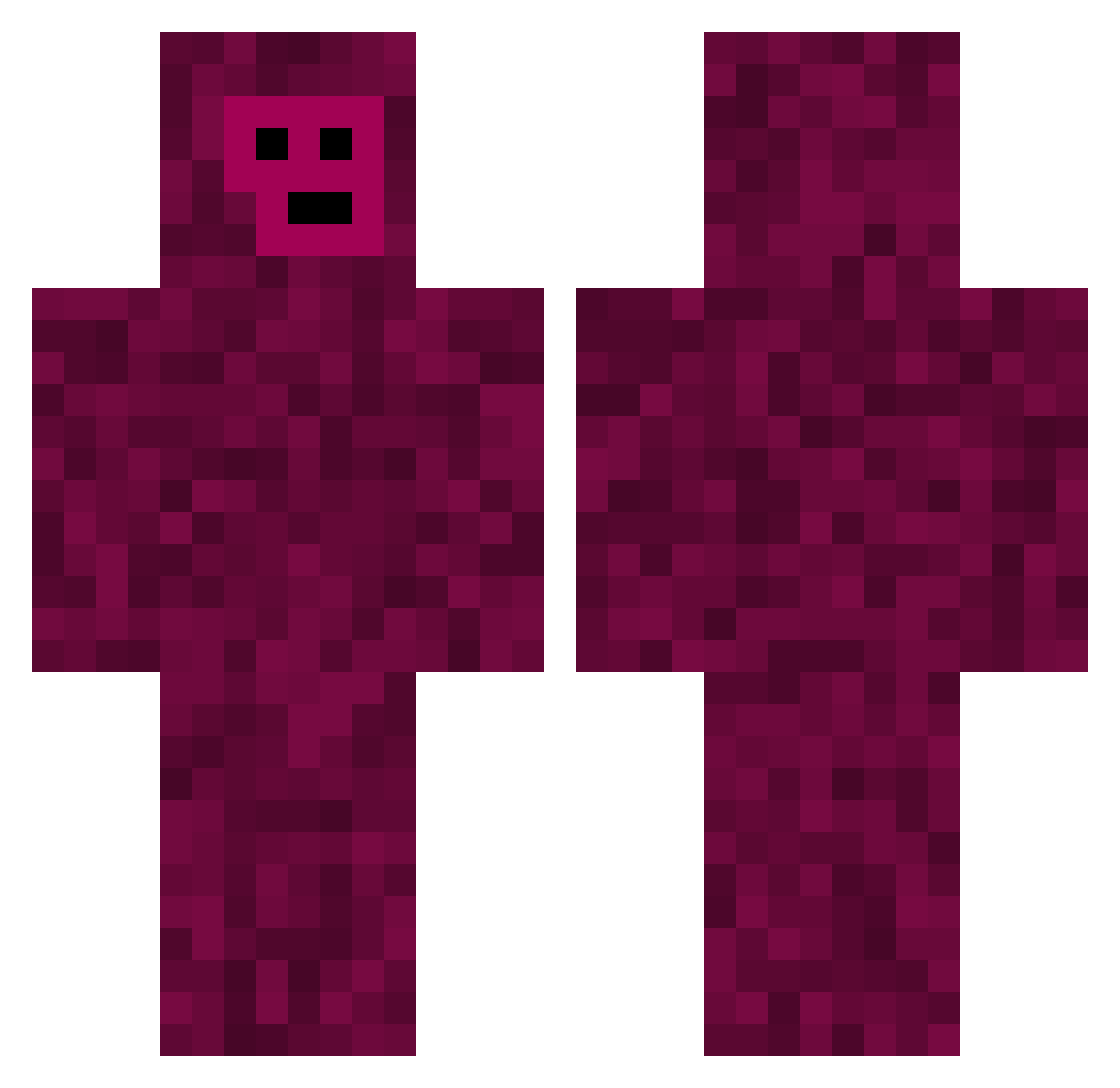 Worryingcurry Minecraft skin, front and back view