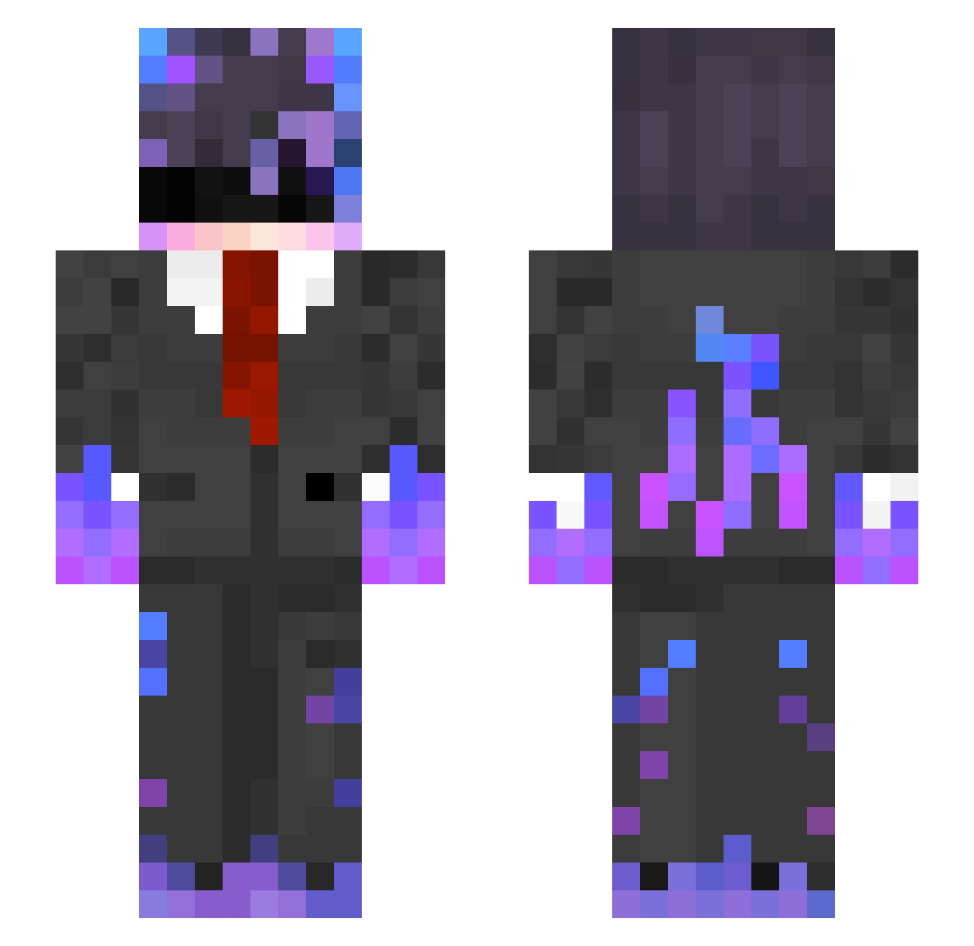 MattMattPlays12 Minecraft skin, front and back view