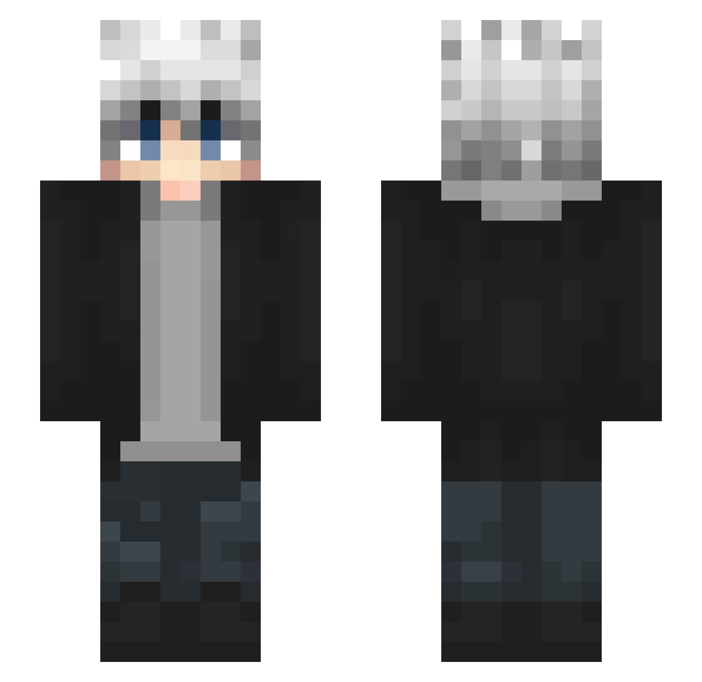 Cfdy Minecraft skin, front and back view