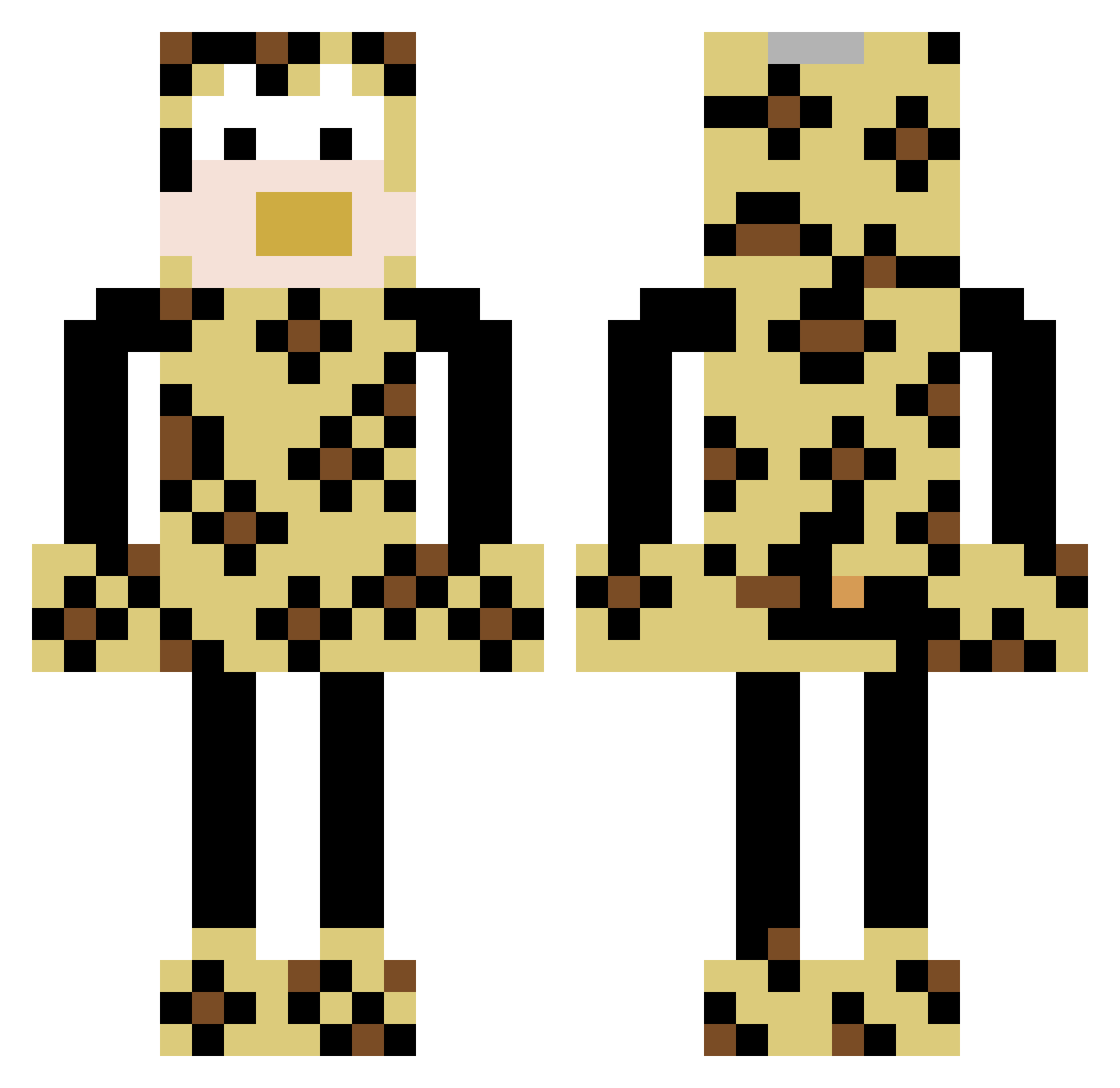 axelii1 Minecraft skin, front and back view