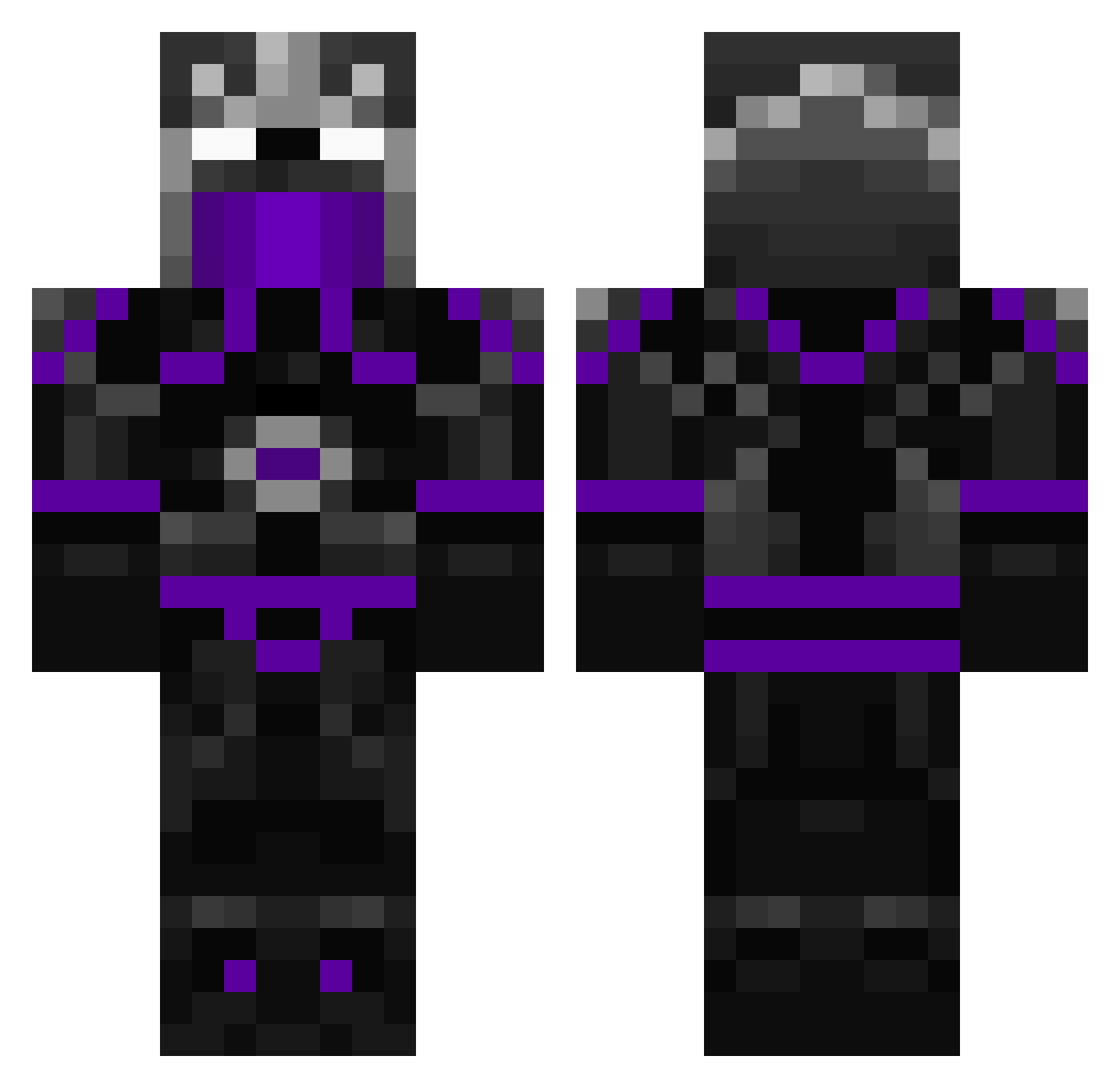 Intimar Minecraft skin, front and back view