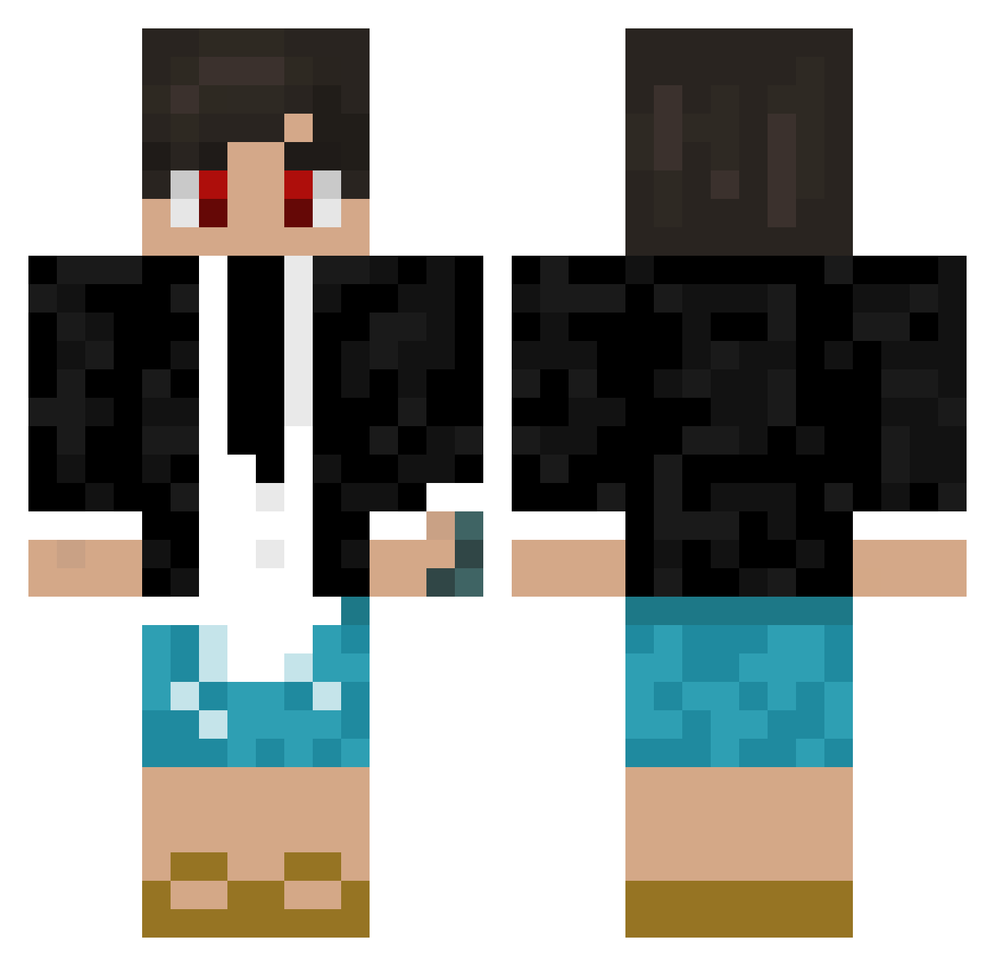 KrijgSlipper Minecraft skin, front and back view
