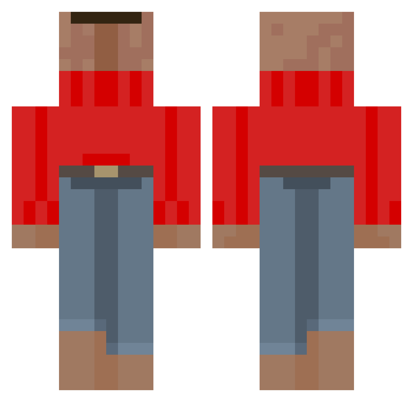 GonkersGonkers Minecraft skin, front and back view