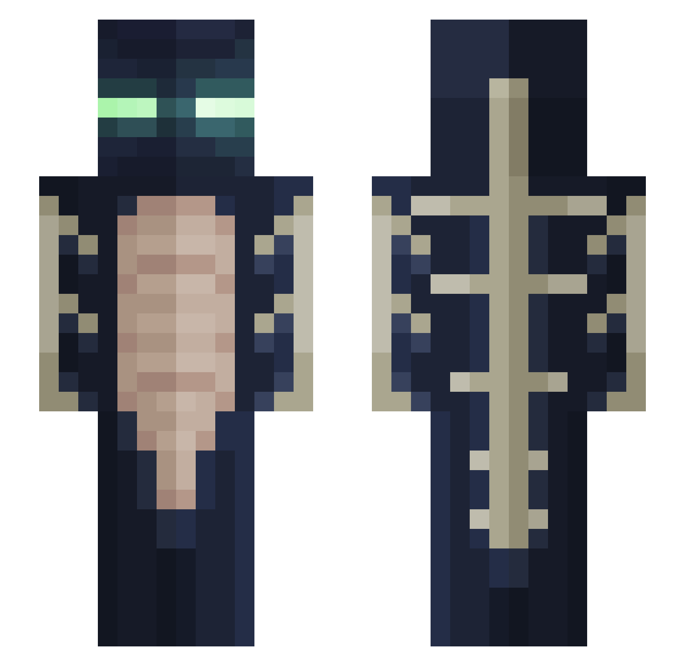 ben10mad Minecraft skin, front and back view