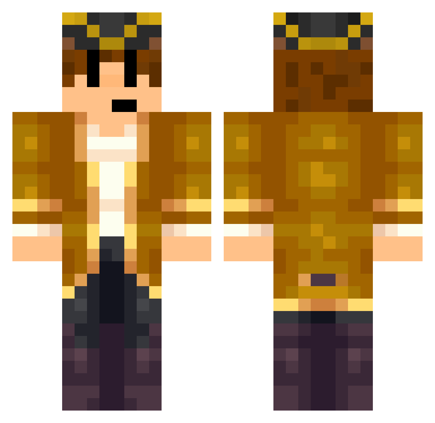 Lazerbrine Minecraft skin, front and back view
