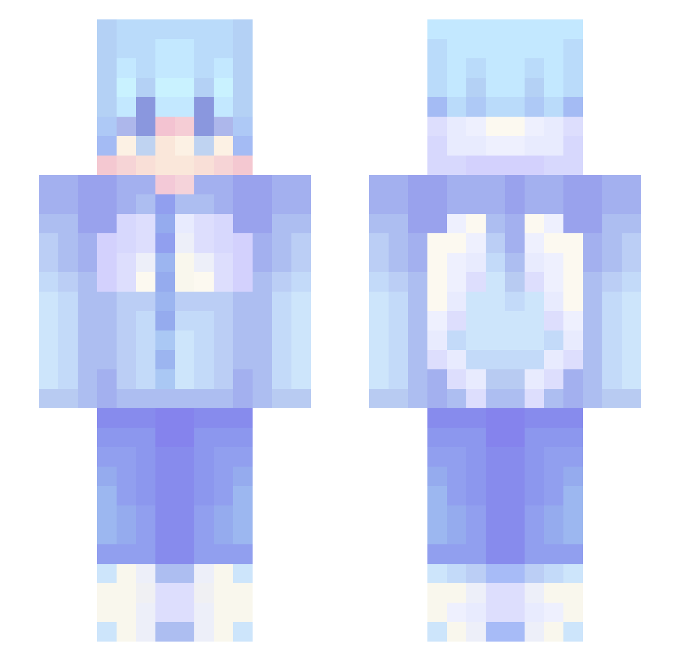_bluebluepu_ Minecraft skin, front and back view