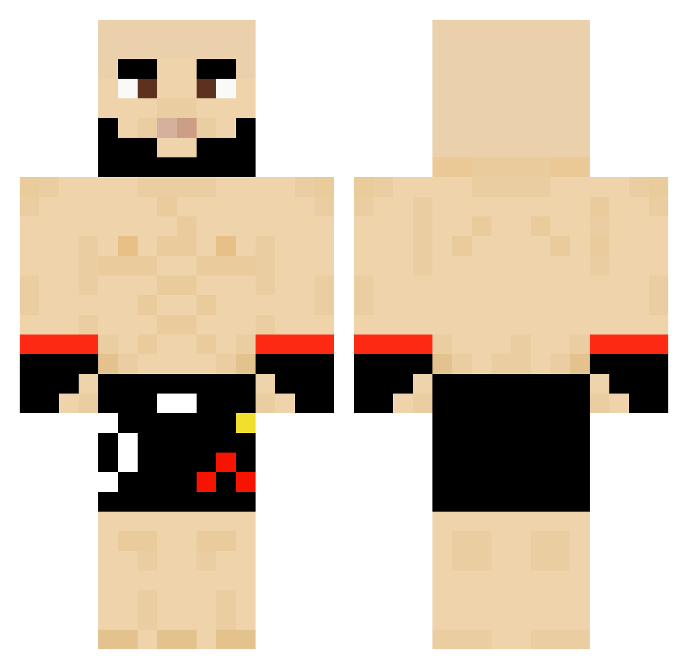 Islam Minecraft skin, front and back view