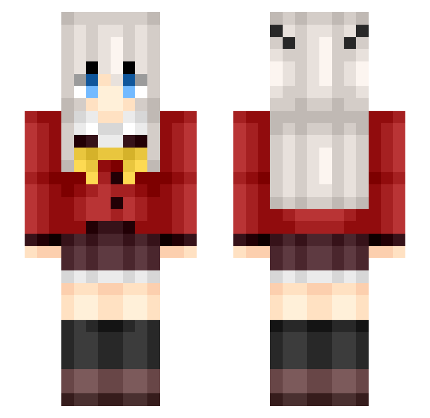 Alyson Minecraft skin, front and back view